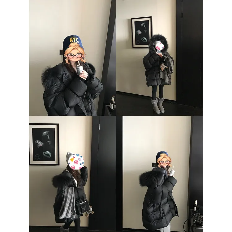 "云朵大被子"防泼水超蓬松0压感 进口貉子毛领安心95白绒时尚保暖