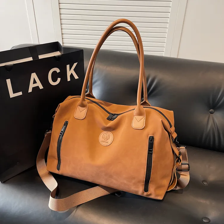 韩版时尚单肩包大容量多口袋收纳旅行袋可套拉杆登机包减负斜挎包