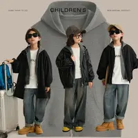 【叠穿氛围】休闲坎肩连帽卫衣马甲亲子装儿童马甲8423D