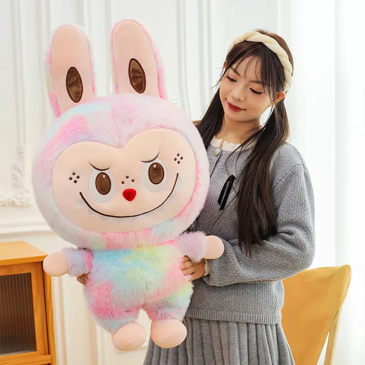 2025新款拉布公仔labu玩偶抱枕毛绒玩具女孩睡觉抱娃娃生日礼物女
