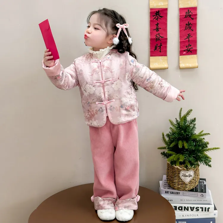 女童拜年服冬装儿童过新年喜庆衣服宝宝周岁礼服蛇年汉服国风唐装