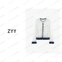 ZYY【蒙特学院】2025S/S新品撞色荷叶荷叶边毛针织衫X25QMZZS04397