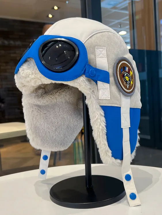 新款飞行员男女加绒保暖护目镜登山滑雪飞行员帽子男款冬季