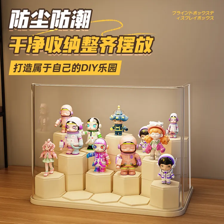 手办收纳盒透明DIY防尘潮玩盲盒收纳展示柜大容量盒子玩具展示盒