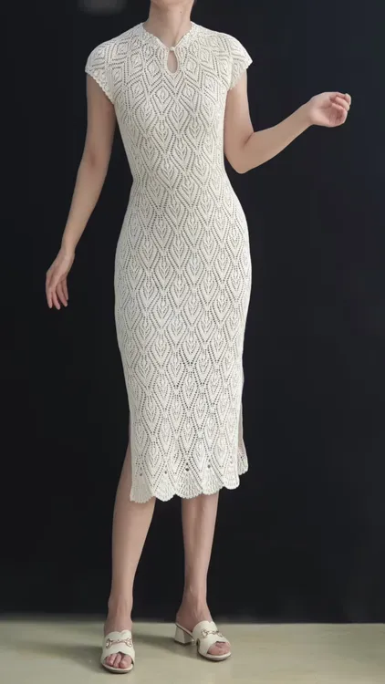 叶之灵—水滴领旗袍款材料包（非成品）