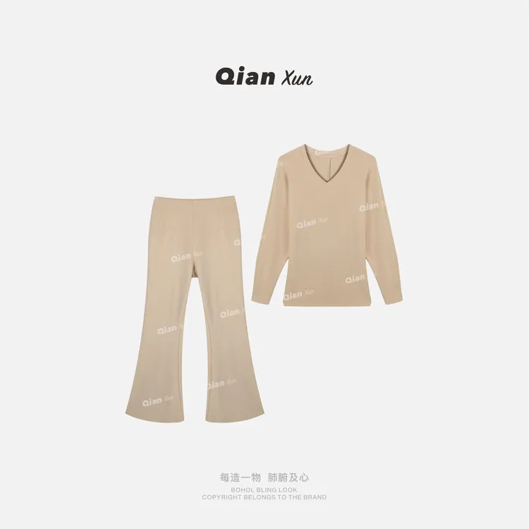 「东区漫步」秋季时尚气质百搭休闲洋气轻奢设计感套装QXQ5TZ8323A