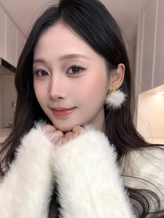 铜合金布艺耳饰 仿水貂毛绒球球耳环女新款小众设计温柔耳钉