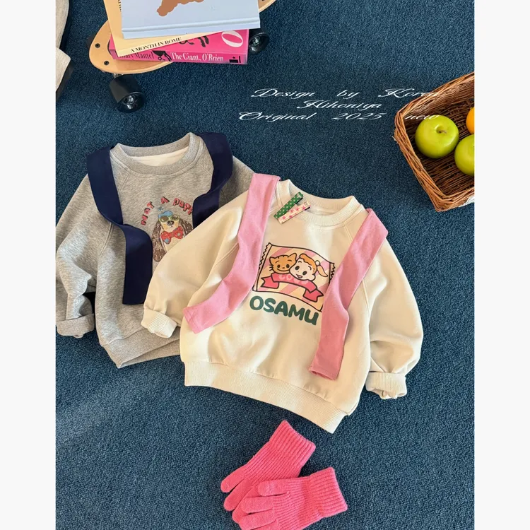 【甜豆baby】八Hihoniya~2025秋季亲子卡通动漫宽松减龄披肩卫衣