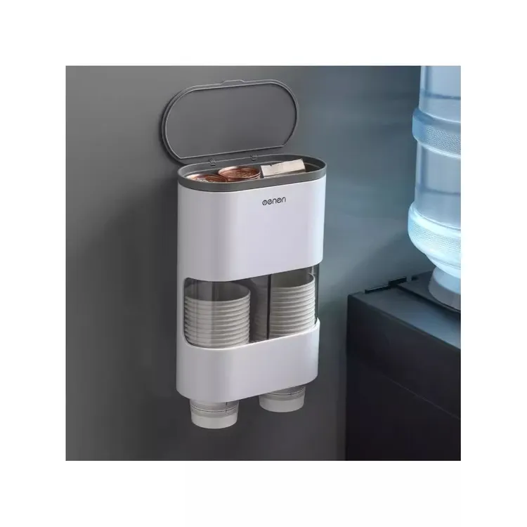 一次性杯子架取水杯器饮水机创意置物架自动纸杯架家用商用取杯器