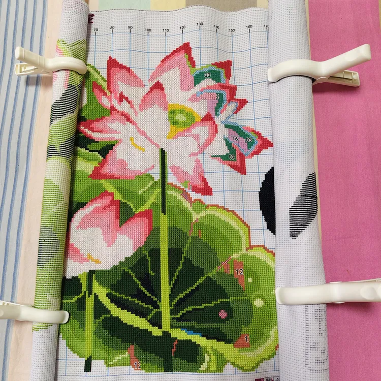 十字绣水管胶带夹子手持卷管筒易绣架搭配美纹纸夹子卷绣布工具