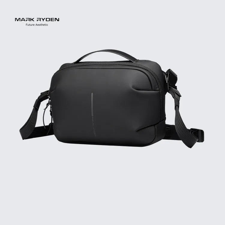 马可莱登斜挎包外出邮差包男士大容量便携通勤单肩背包休闲收纳包