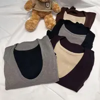 李园家1号店-9355-新款 长袖拼接休闲风常规款T恤