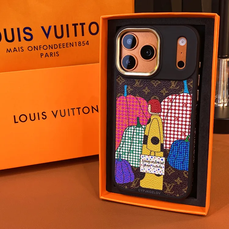 高级皮质适用苹果17proamx手机壳iphone16老花15/14/13防摔潮牌