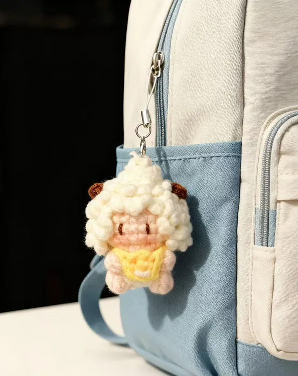 【喵喵】可爱懒羊羊软钩织匙扣材料包小玩偶装饰diy编织手工自制