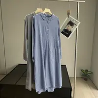 日系~纯棉千鸟格套头裙宽松显瘦文艺系带中长款连衣裙31610