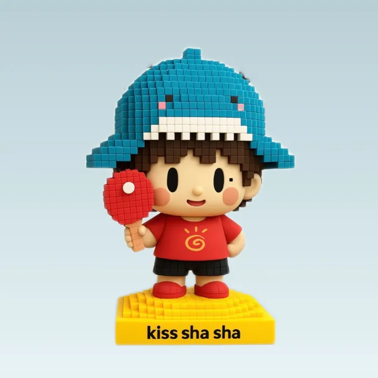莎头cp积木人像素可爱公仔麦当劳王楚钦孙颖莎王之礼盒摆件创意