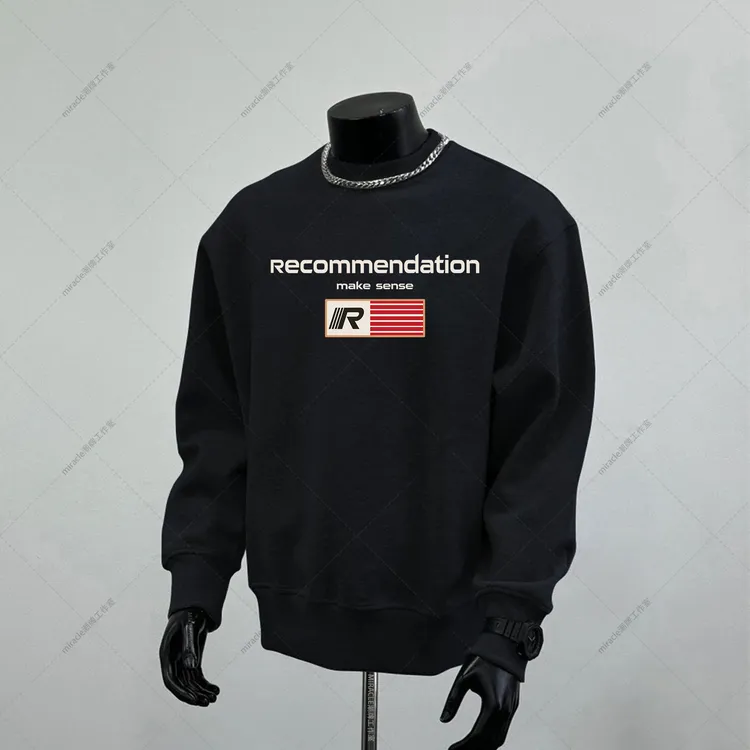 加绒加厚冬季花灰圆领卫衣潮流美式字母印花套头内搭保暖打底长袖