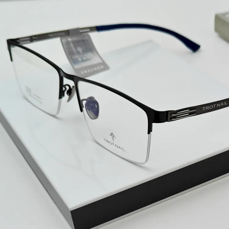 23050中大潮流男款眼镜可配度数防蓝光变色镜片简约纯钛护眼