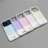 【AI按键全包】韩系简约拼色小爱心适用iphone17promax苹果16pro壳