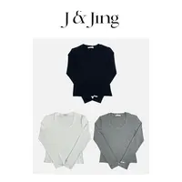 J&Jing-「蔬菜-tee」-韩系早秋百搭显瘦基础长袖打底衫PA-8689