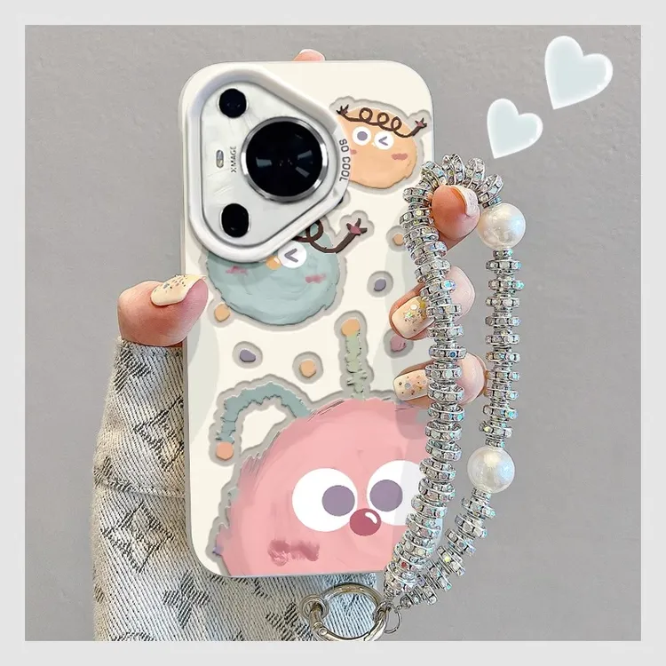 怪兽球球适用华为pura80pro手机壳卡通pura80ultra带手链p70可爱