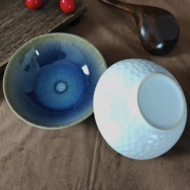 451陶瓷碗6.8寸窑变璀璨渐变蓝沙拉汤面碗2只装 微瑕餐具