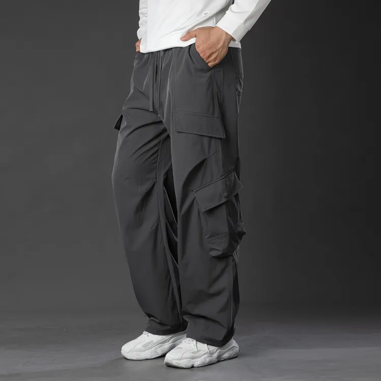 工装裤休闲裤美式纯色户外男士夏季新款痞帅直筒运动机能
