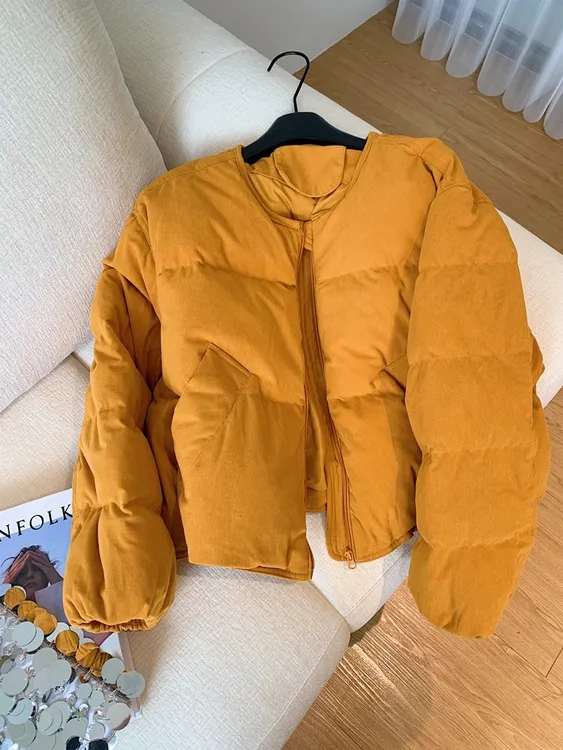 简约保暖羽绒服女2025冬季新款百搭休闲棉衣棉袄舒适慵懒上衣外套