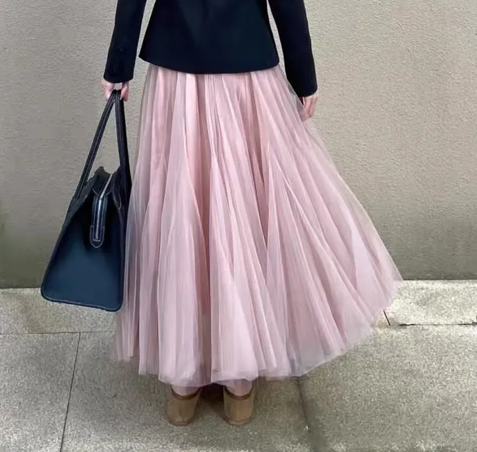 风华珏（月光）时尚复古蓬蓬网纱超大裙摆显瘦半身裙