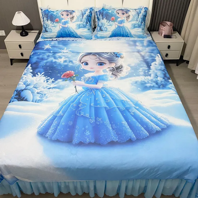 夏季凉感丝夏被四件套冰丝薄被子夏凉被空调被床盖凉席四件套 