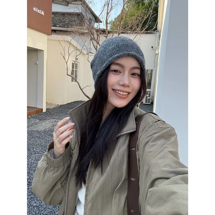 Seyora【探险少女】莱赛尔立领工装夹克短外套棉衣棉服 Y38893SY53