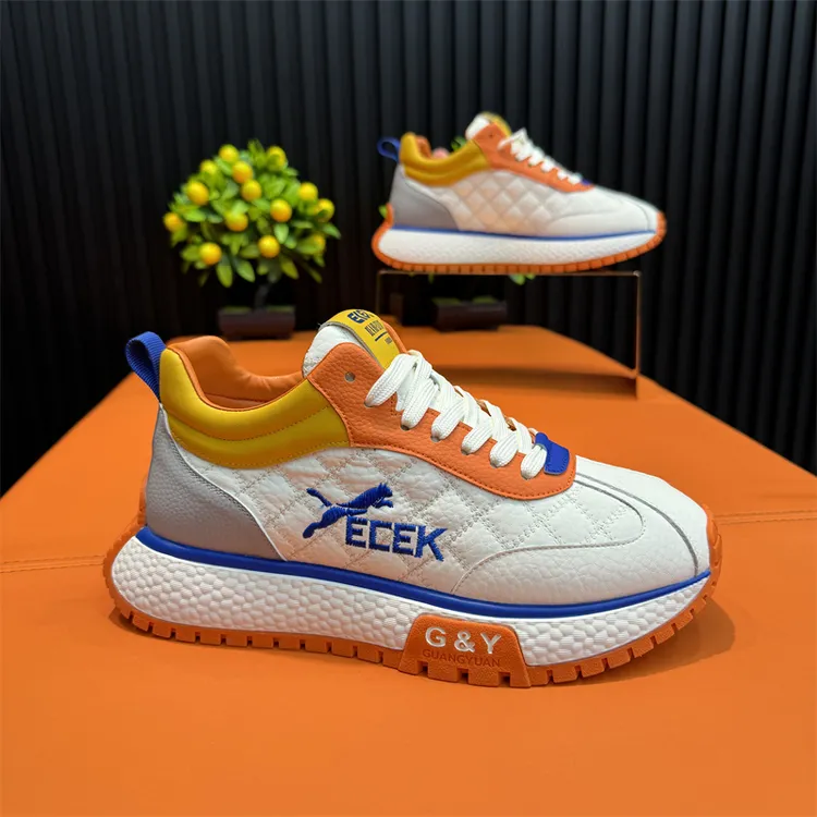 男鞋2026春秋季上新舒适百搭厚底增高休闲鞋潮流时尚拼色运动鞋男