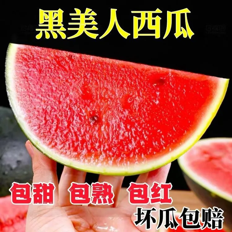 正宗越南黑美人西瓜4-9斤皮薄汁多水分充足