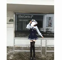 早秋收腰显瘦学院风甜美小众吊带连衣裙+衬衫上衣套装女
