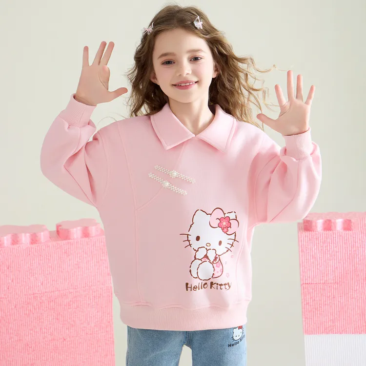 HELLO KITTY女童秋季卫衣2025中大童装洋气卫衣舒适时尚百搭潮童