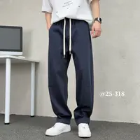 藏青#小众设计商场撤柜休闲裤-318