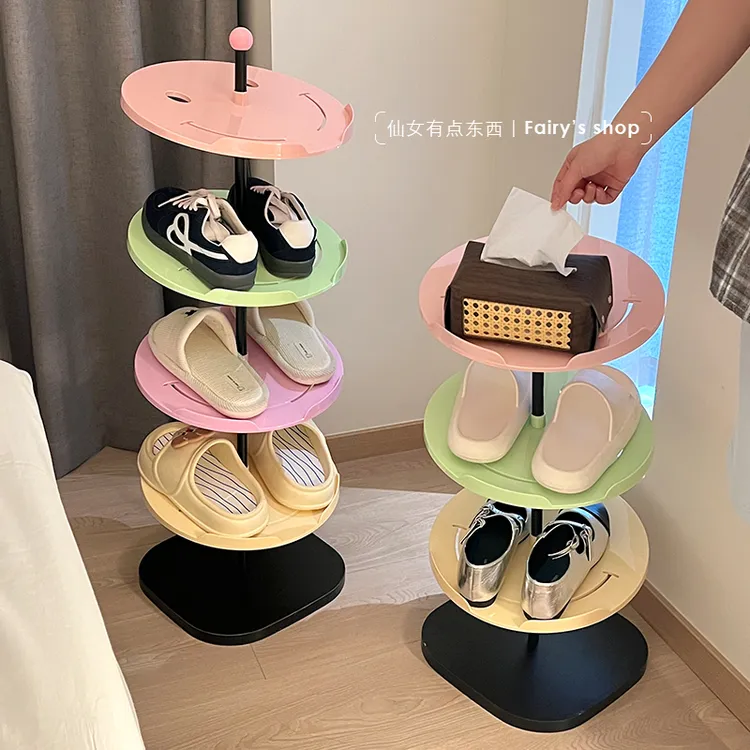 多巴胺鞋子收纳架多层家用入户门宿舍便携可叠加鞋子收纳架子新款