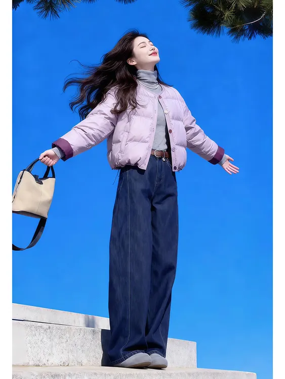 小个子棉衣外套女短款冬新款2025韩版圆领加厚保暖棉袄面包服外套