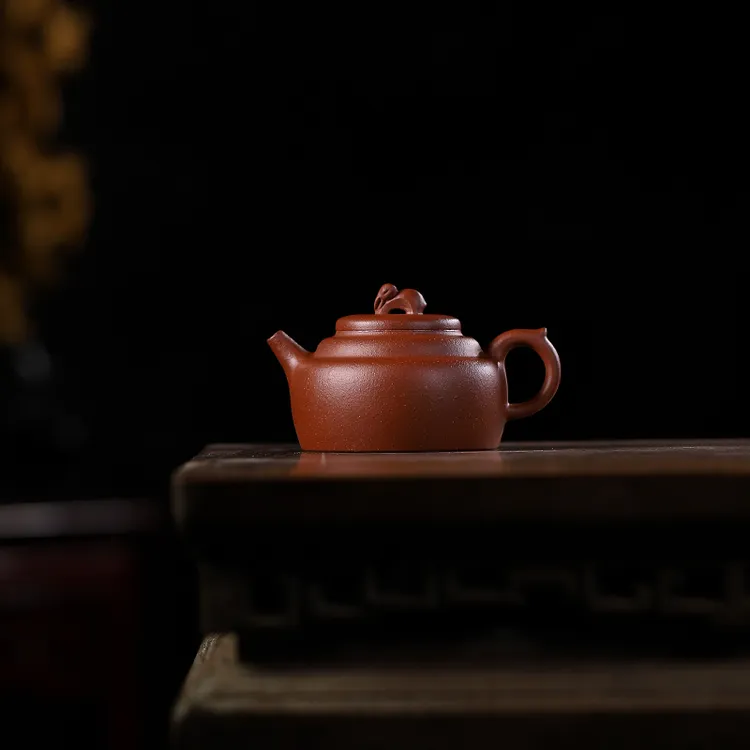 170ml半手工制作宜兴紫砂壶原矿红降坡望月壶家用功夫茶具泡茶壶
