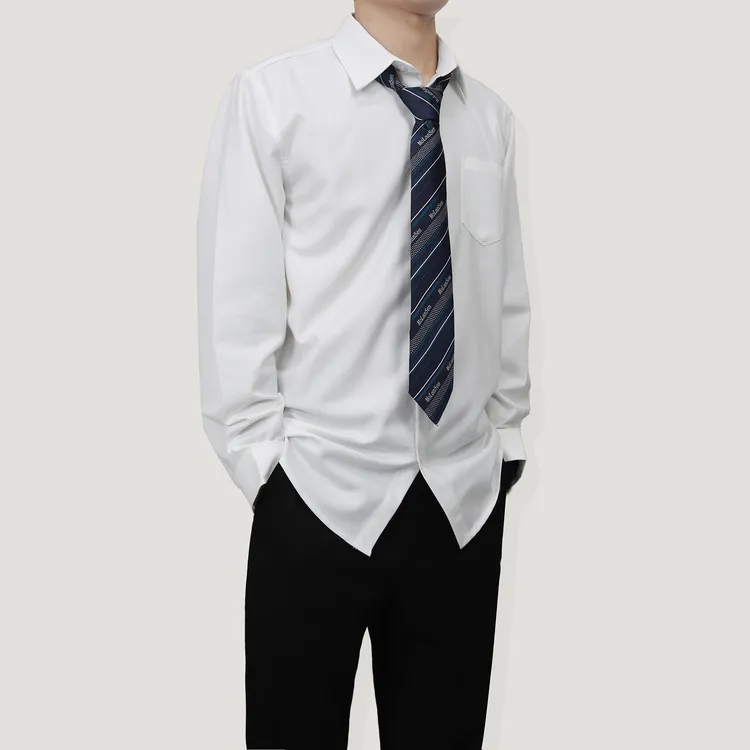 墨澜森dk制服衬衫男生正版基础款内搭长袖短袖日系学生班服白衬衣