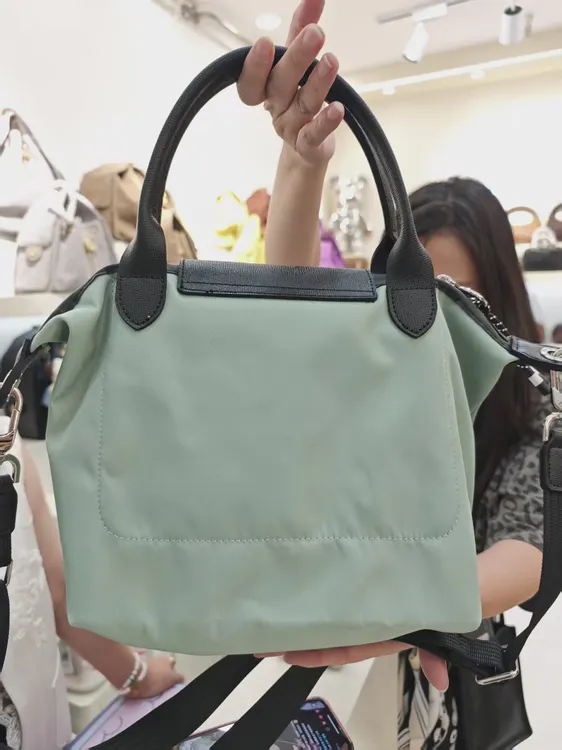 YUSHA/高档新款小号藏青色阿虾托特包