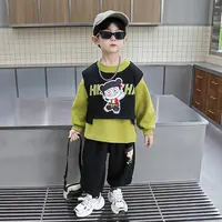 哪吒儿童服装春秋季男童卫衣套装2025新款男孩酷潮帅气时髦三件套