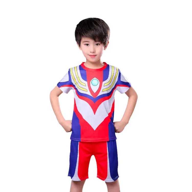 奥特曼短袖短裤套装幼儿园六一节儿童节英雄梦表演服饰cosplay