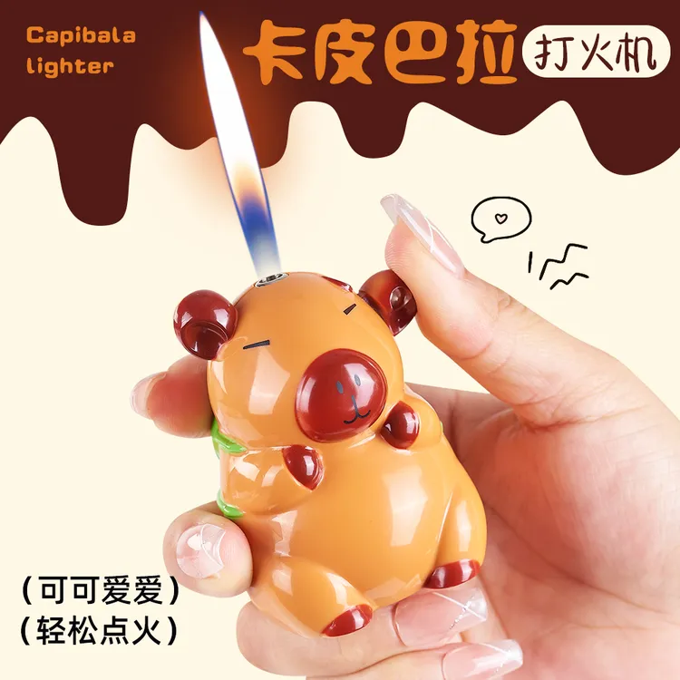 【咕噜】卡皮巴拉水豚可爱打火机创意桌面摆件个性送男友高颜值礼物