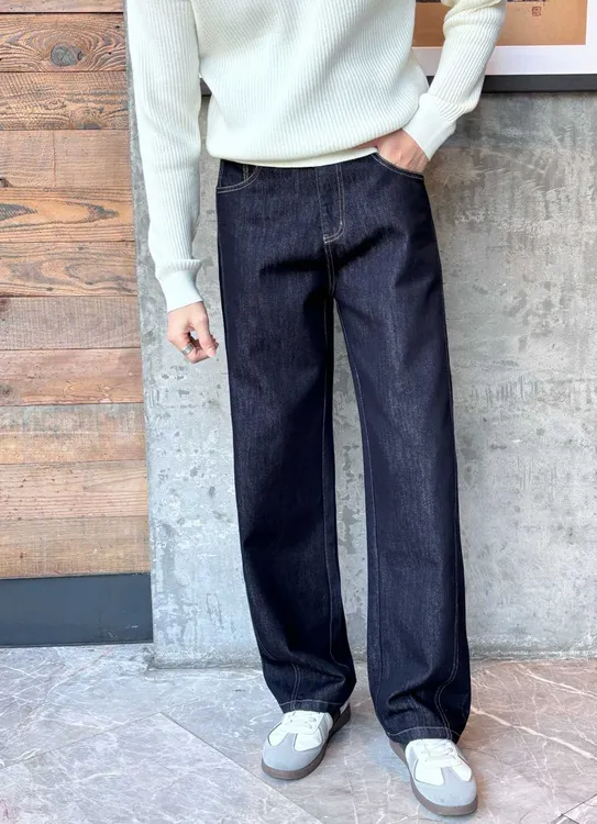 TAIYANG 25冬14oz加厚【丹宁原牛】Cleanfit宽松百搭香蕉直筒牛仔裤