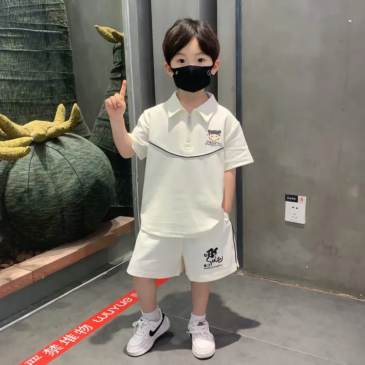 哪吒童装男童夏季套装2025新款儿童服装夏装夏日个性潮牌宝宝衣服