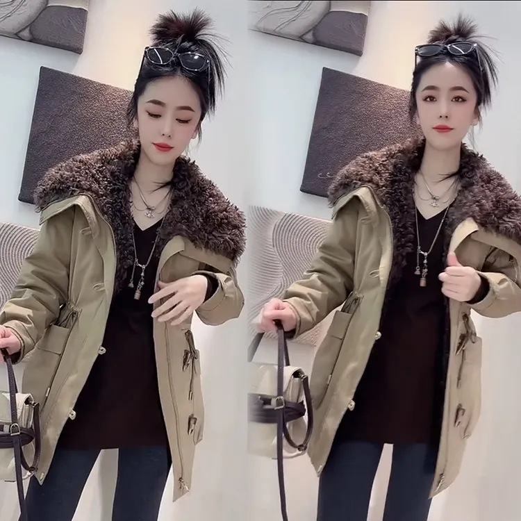 2025秋冬新款时尚显瘦气质网红高档洋气女高级百搭宽松大码外套潮