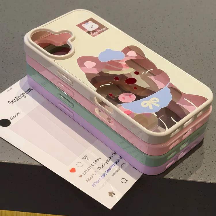 BANCA白色西高地适用苹果16promax亚克力手机壳15/14大孔1312套11