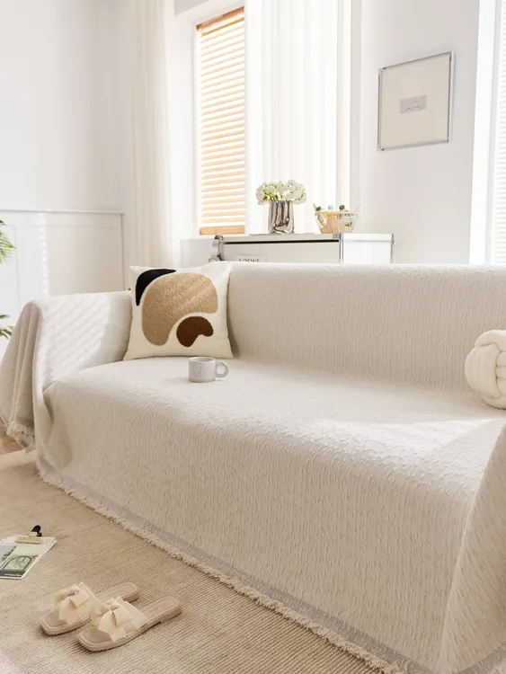 糯米防猫爪沙发巾现代简约沙发套罩四季通用靠背盖布沙发盖巾防滑