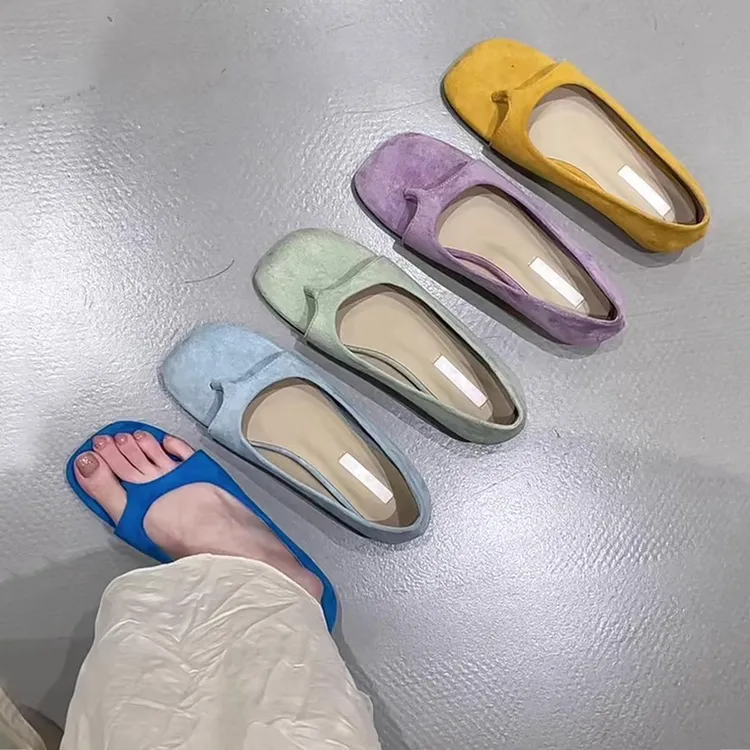 啄木鸟2025法式平底夹趾凉鞋一脚蹬百搭罗马凉拖鞋女外穿人字拖鞋